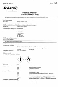 Solvent Cleaner - Safety Data Sheet